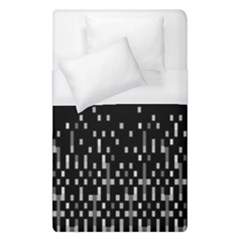 Black And White Matrix Patterned Design Duvet Cover (single Size)