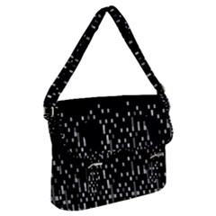 Black And White Matrix Patterned Design Buckle Messenger Bag by dflcprintsclothing