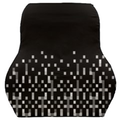 Black And White Matrix Patterned Design Car Seat Back Cushion  by dflcprintsclothing