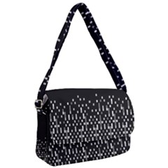 Black And White Matrix Patterned Design Courier Bag by dflcprintsclothing