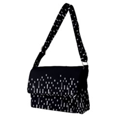 Black And White Matrix Patterned Design Full Print Messenger Bag (m) by dflcprintsclothing