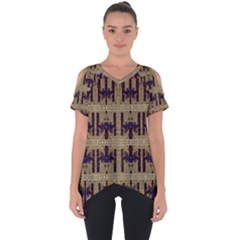 Rainbow Pearls Decorative Cut Out Side Drop Tee by pepitasart