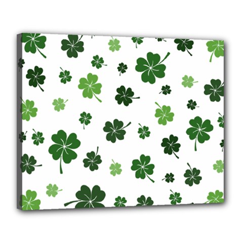 St Patricks Day Pattern Canvas 20  X 16  (stretched) by Valentinaart