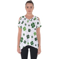 St Patricks Day Pattern Cut Out Side Drop Tee by Valentinaart