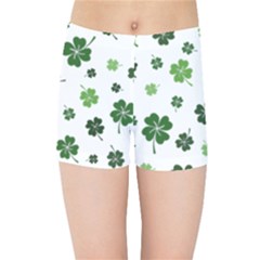 St Patricks Day Pattern Kids  Sports Shorts by Valentinaart