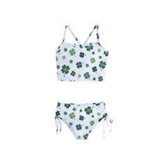 St Patricks Day Pattern Girls  Tankini Swimsuit by Valentinaart