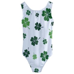 St Patricks Day Pattern Kids  Cut-out Back One Piece Swimsuit by Valentinaart