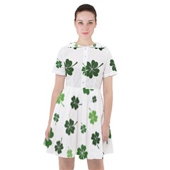 St Patricks Day Pattern Sailor Dress by Valentinaart