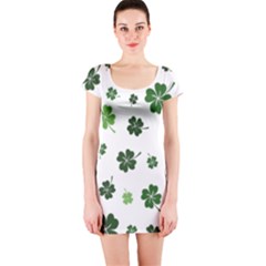 St Patricks Day Pattern Short Sleeve Bodycon Dress by Valentinaart