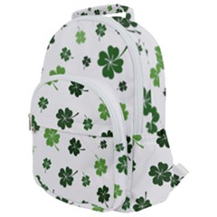 St Patricks Day Pattern Rounded Multi Pocket Backpack by Valentinaart