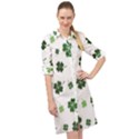 St Patricks day pattern Long Sleeve Mini Shirt Dress View1