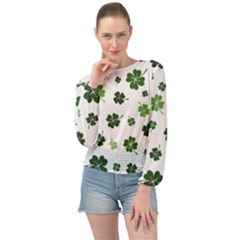 St Patricks Day Pattern Banded Bottom Chiffon Top by Valentinaart