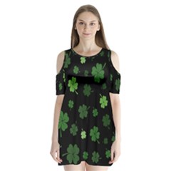 St Patricks Day Shoulder Cutout Velvet One Piece