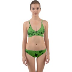 St Patricks Day Wrap Around Bikini Set by Valentinaart