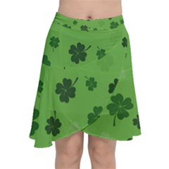 St Patricks Day Chiffon Wrap Front Skirt by Valentinaart