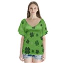 St patricks day V-Neck Flutter Sleeve Top View1