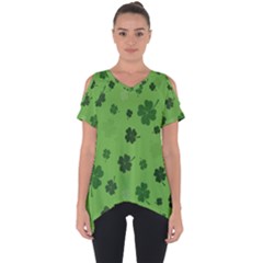 St Patricks Day Cut Out Side Drop Tee by Valentinaart