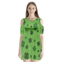 St Patricks Day Shoulder Cutout Velvet One Piece by Valentinaart