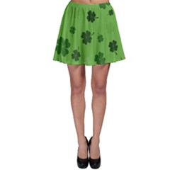 St Patricks Day Skater Skirt by Valentinaart