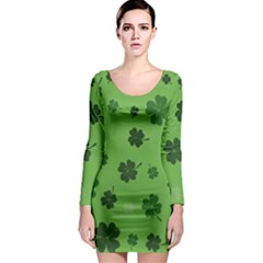 St Patricks Day Long Sleeve Bodycon Dress by Valentinaart