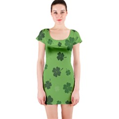 St Patricks Day Short Sleeve Bodycon Dress by Valentinaart