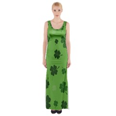 St Patricks Day Thigh Split Maxi Dress by Valentinaart