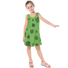 St Patricks Day Kids  Sleeveless Dress by Valentinaart