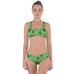 St Patricks Day Criss Cross Bikini Set by Valentinaart