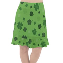 St Patricks Day Fishtail Chiffon Skirt by Valentinaart