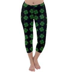 St Patricks Day Capri Winter Leggings  by Valentinaart