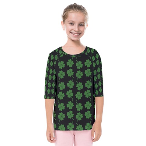 St Patricks Day Kids  Quarter Sleeve Raglan Tee by Valentinaart