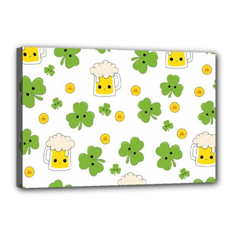 St Patricks Day Canvas 18  X 12  (stretched) by Valentinaart