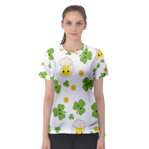 St Patricks Day Women s Sport Mesh Tee by Valentinaart