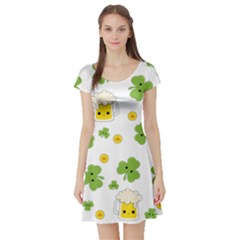 St Patricks Day Short Sleeve Skater Dress