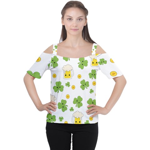 St Patricks Day Cutout Shoulder Tee by Valentinaart