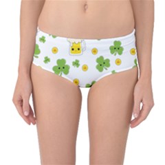 St Patricks Day Mid-waist Bikini Bottoms by Valentinaart