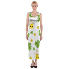 St Patricks Day Fitted Maxi Dress