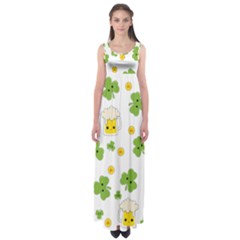 St Patricks Day Empire Waist Maxi Dress