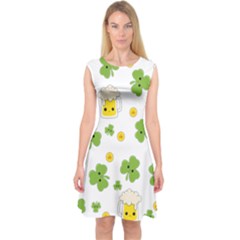 St Patricks Day Capsleeve Midi Dress