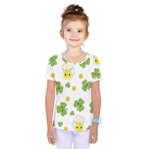 St Patricks Day Kids  One Piece Tee by Valentinaart