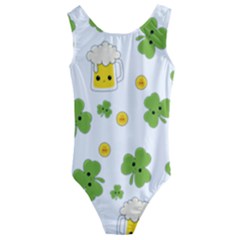 St Patricks Day Kids  Cut-out Back One Piece Swimsuit