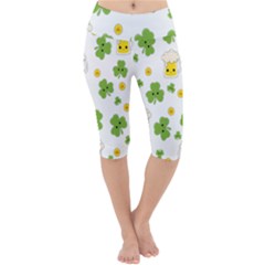 St Patricks Day Lightweight Velour Cropped Yoga Leggings