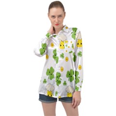 St Patricks Day Long Sleeve Satin Shirt