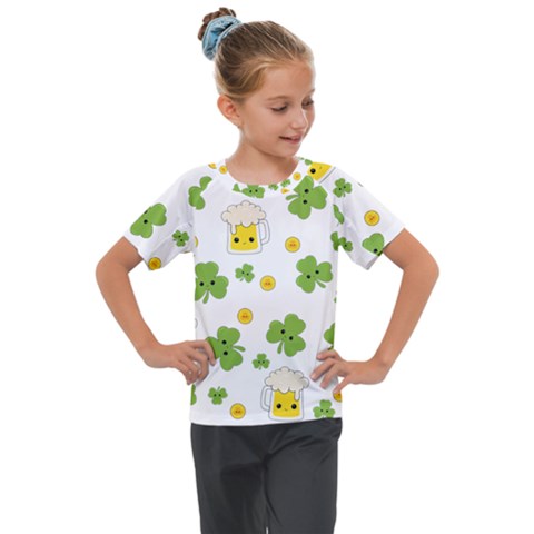 St Patricks Day Kids  Mesh Piece Tee by Valentinaart