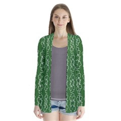 St Patricks Day Drape Collar Cardigan