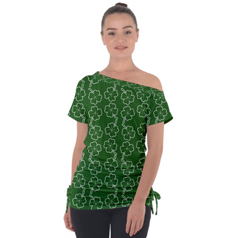 St Patricks Day Tie-up Tee by Valentinaart