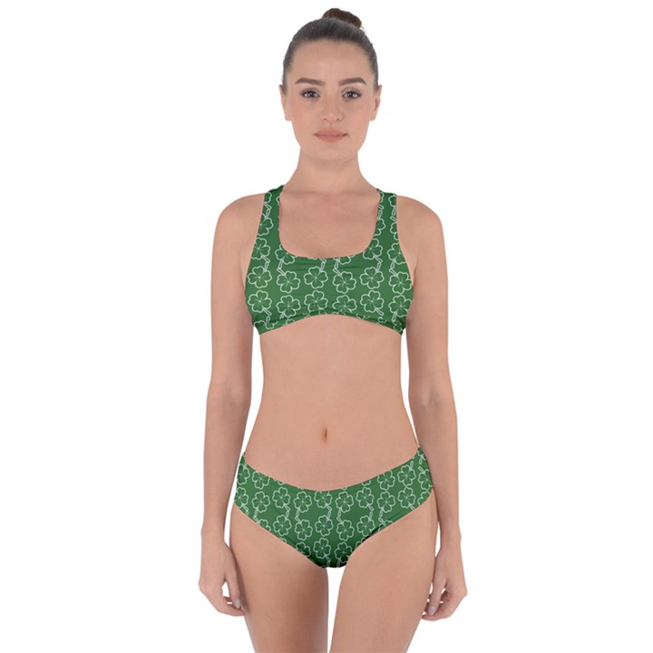 St patricks day Criss Cross Bikini Set