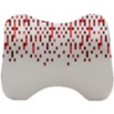 Red And White Matrix Patterned Design Head Support Cushion View1