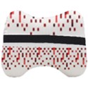 Red And White Matrix Patterned Design Head Support Cushion View2