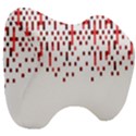 Red And White Matrix Patterned Design Head Support Cushion View3